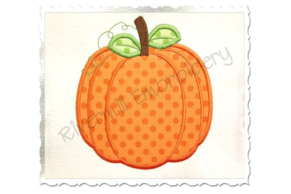 Applique Pumpkin Embroidery Design