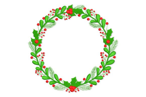 Christmas Wreath Embroidery Design
