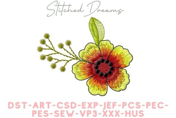 Creative Rose Embroidery Design