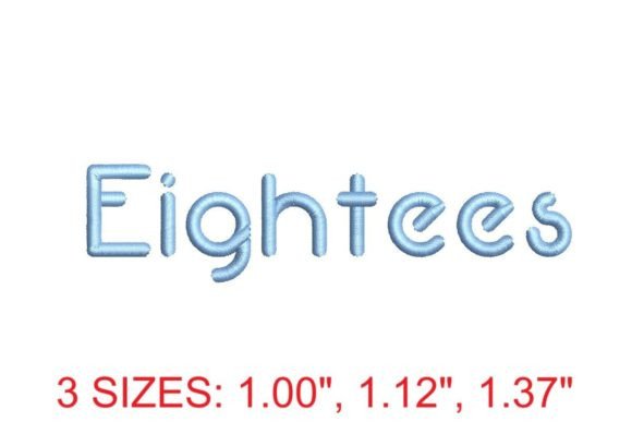 Eightees Embroidery Font