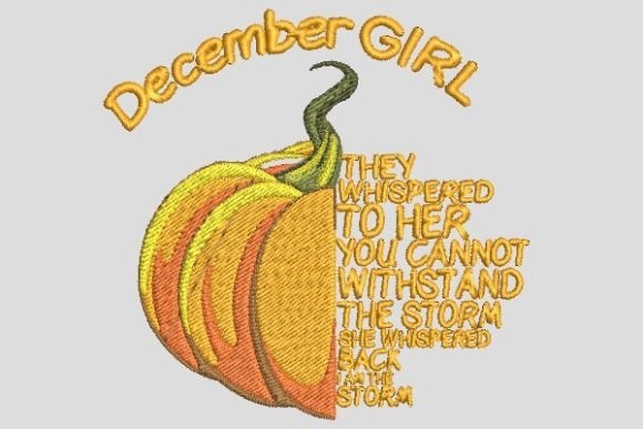Halloween Pumpkin, December Girl Embroidery