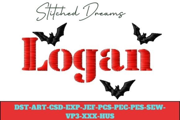 Logan Embroidery Design