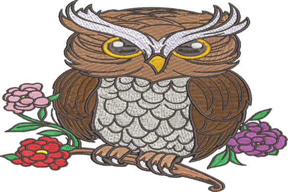 Owl Machine Embroidery Design