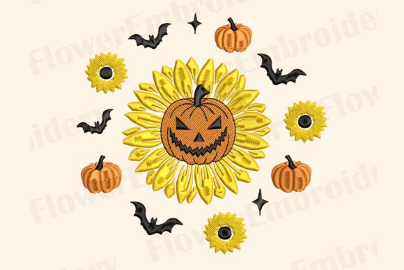 Pumpkin Machine Embroidery Design